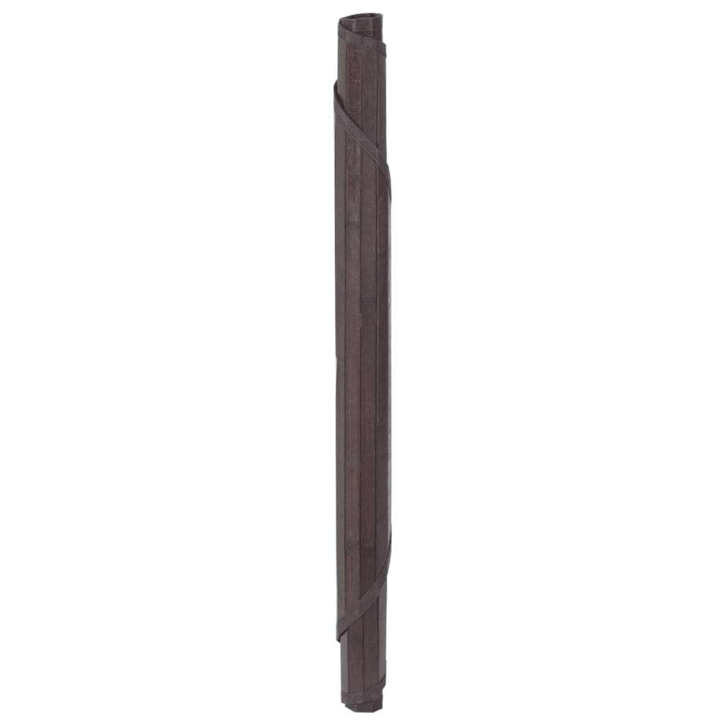 vidaXL Teppe rund mørkebrun 80 cm bambus