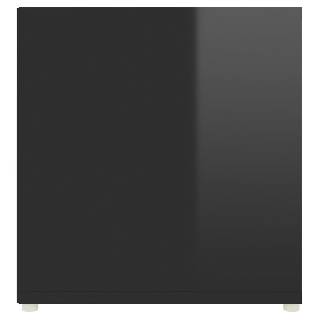 vidaXL TV-benk høyglans svart 107x35x37 cm sponplate