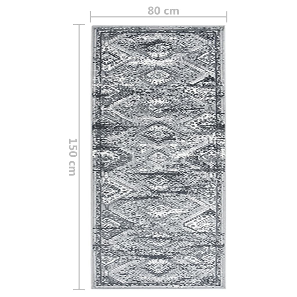 vidaXL Gulvteppe BCF orientalsk grå 80x150 cm