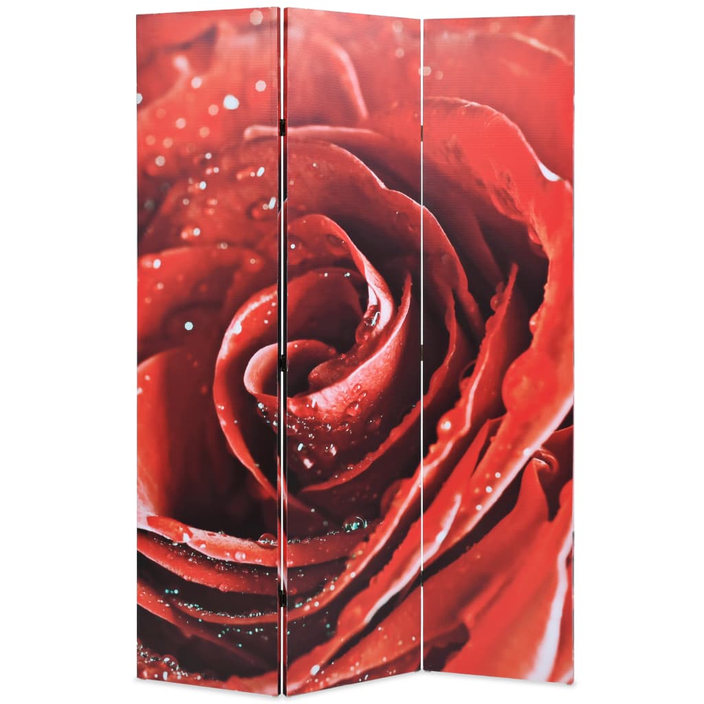 vidaXL Sammenleggbar romdeler 120x170 cm rose rød