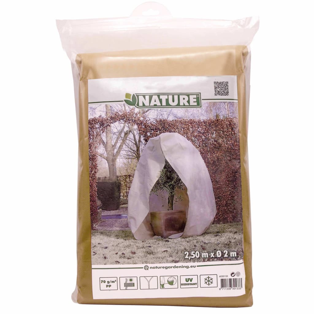 Nature Vintertrekk med glidelås fleece 70 g/m² beige 2x2,5 m