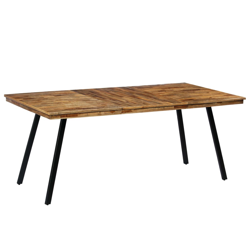 vidaXL Spisebord gjenvunnet teak og stål 180x90x76 cm
