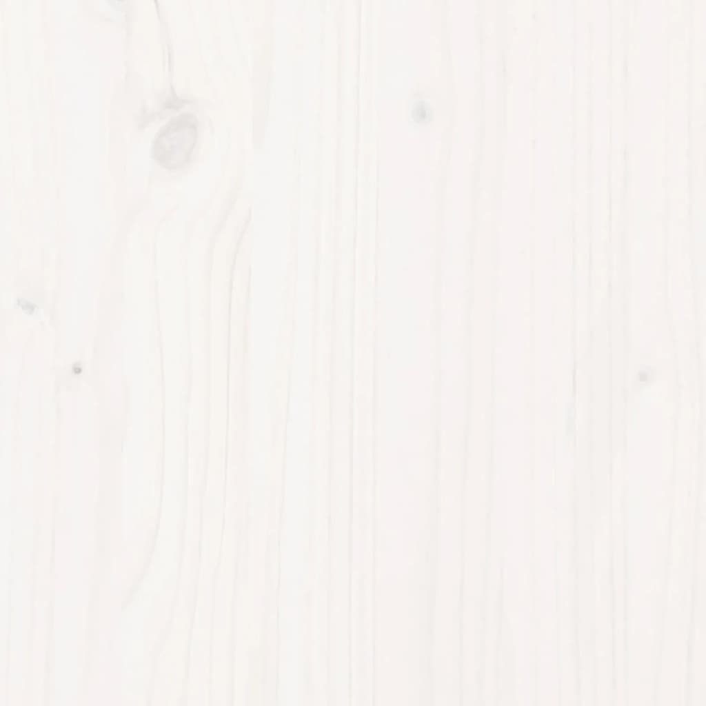 vidaXL Hagefotskammel hvit 62x63,5x53,5 cm heltre furu