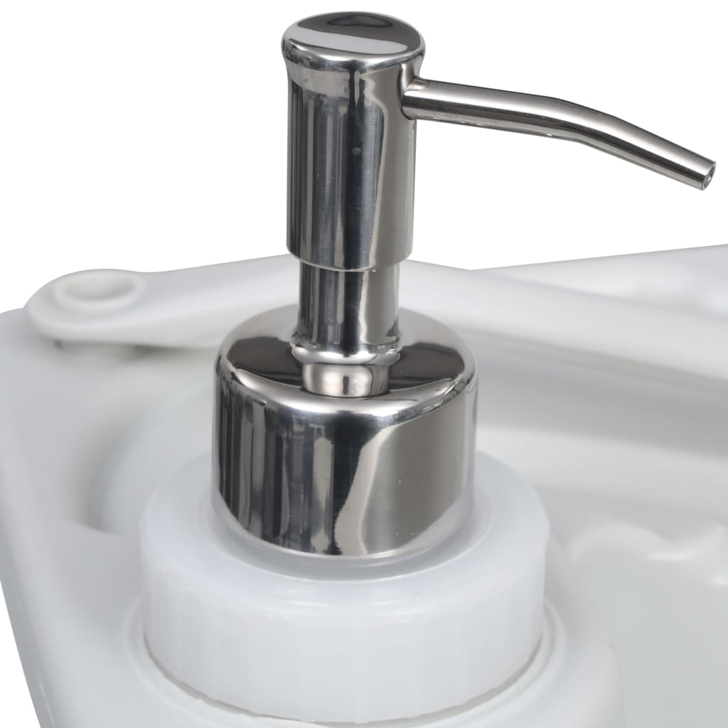 vidaXL Bærbar håndvask for camping 20 L grå