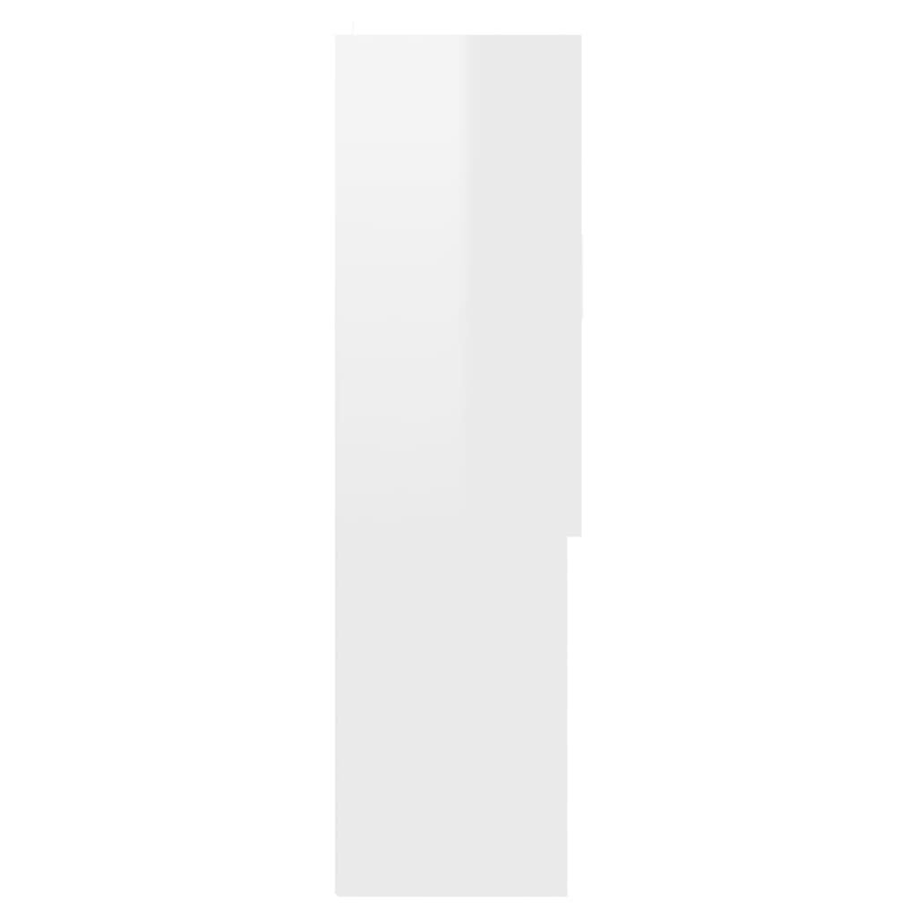 vidaXL Vaskemaskinskap høyglans hvit 70,5x25,5x90 cm