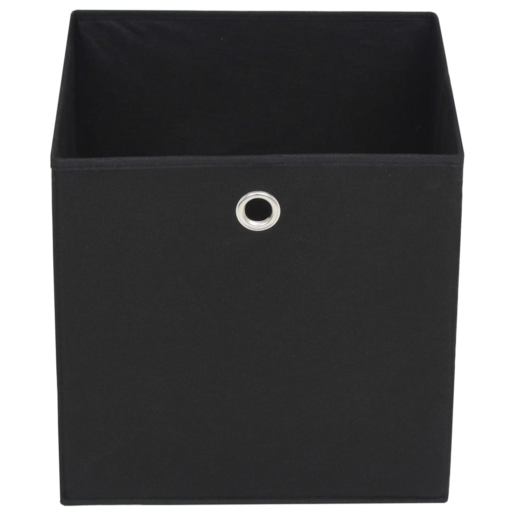 vidaXL Oppbevaringsbokser 4 stk ikke-vevet stoff 32x32x32 cm svart