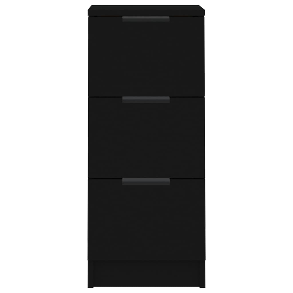 vidaXL Skjenk svart 30x30x70 cm konstruert tre