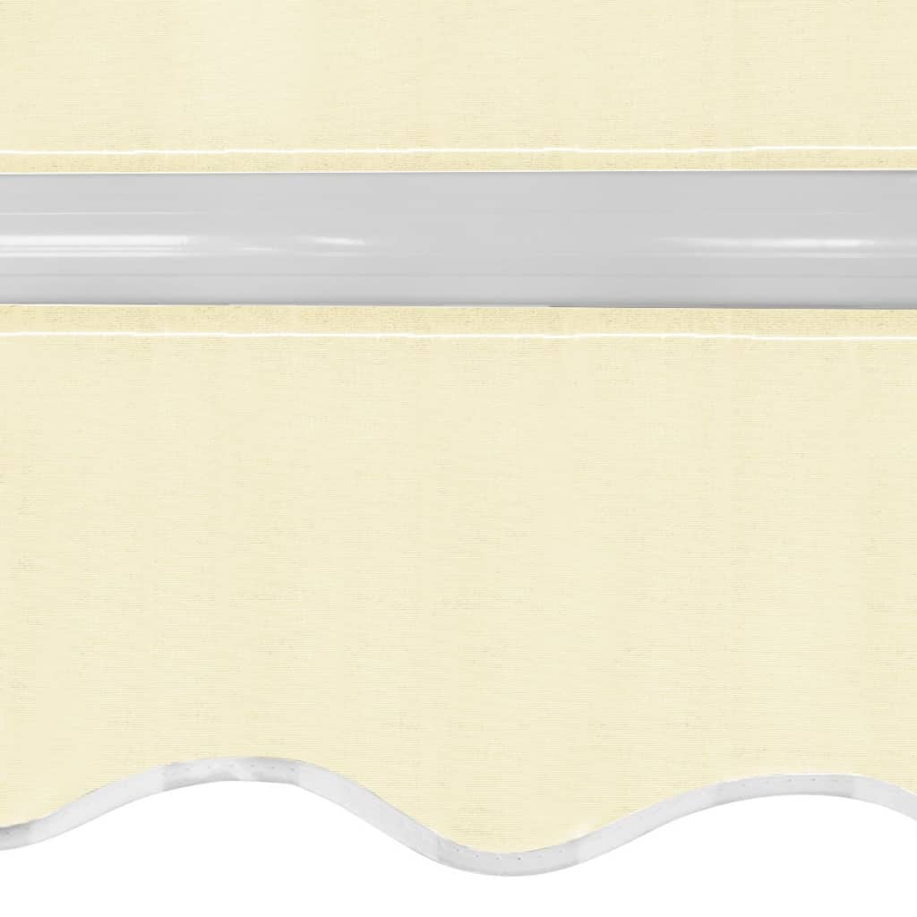 vidaXL Foldbar markise manuell 400 cm kremhvit