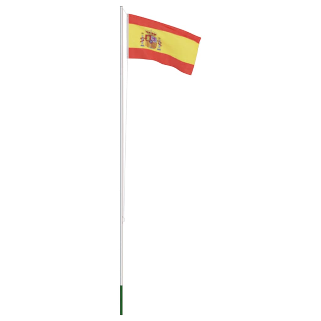 vidaXL Spansk flagg og stang aluminium 6,2 m