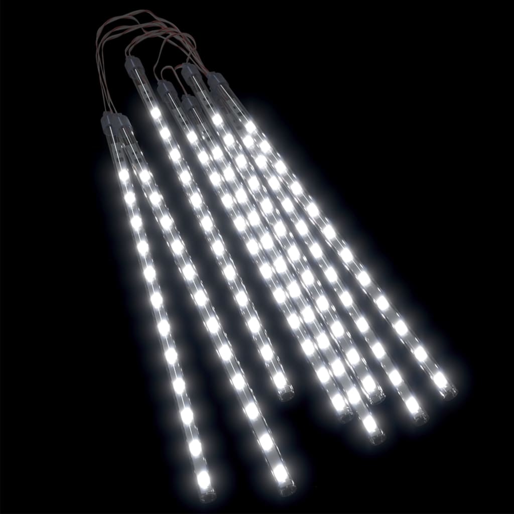vidaXL 8stk Meteorlys 30 cm kaldthvite 192 LED innendørs og utendørs