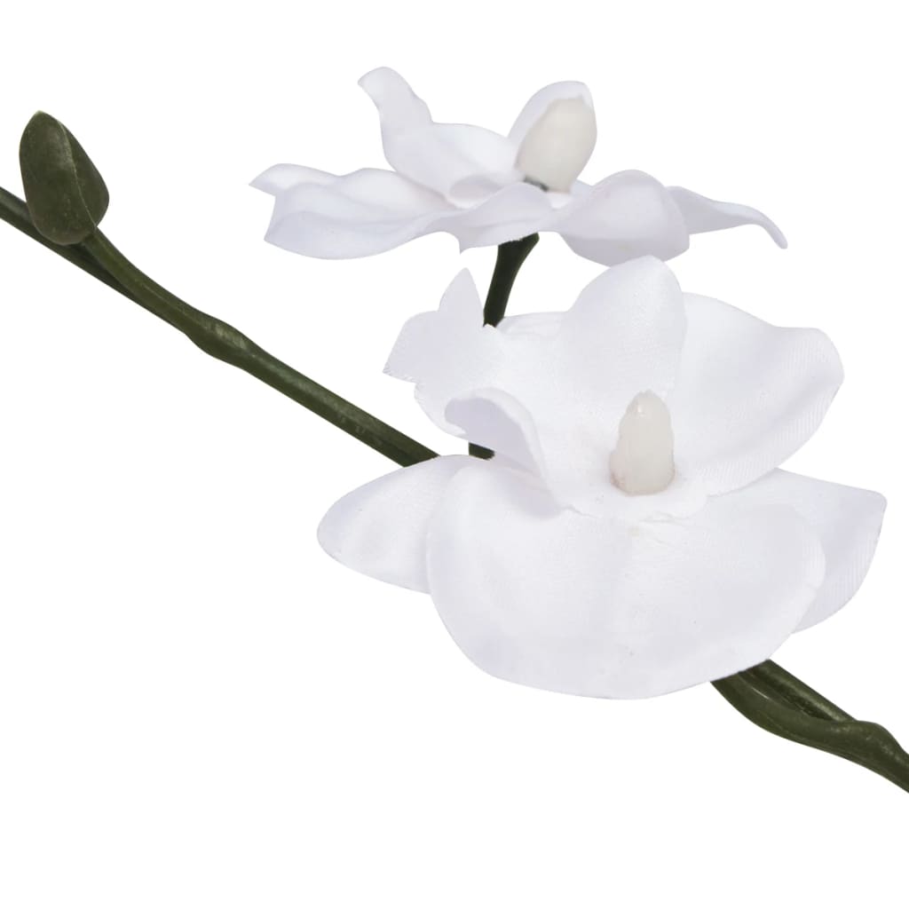 vidaXL Kunstig orkidè med potte 30 cm hvit