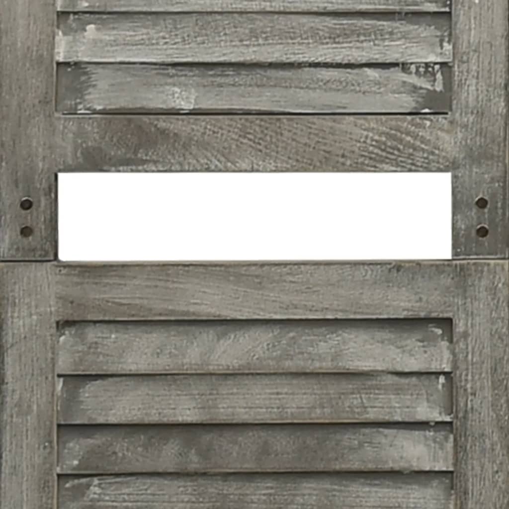 vidaXL Romdeler 5 paneler grå 179x166 cm heltre
