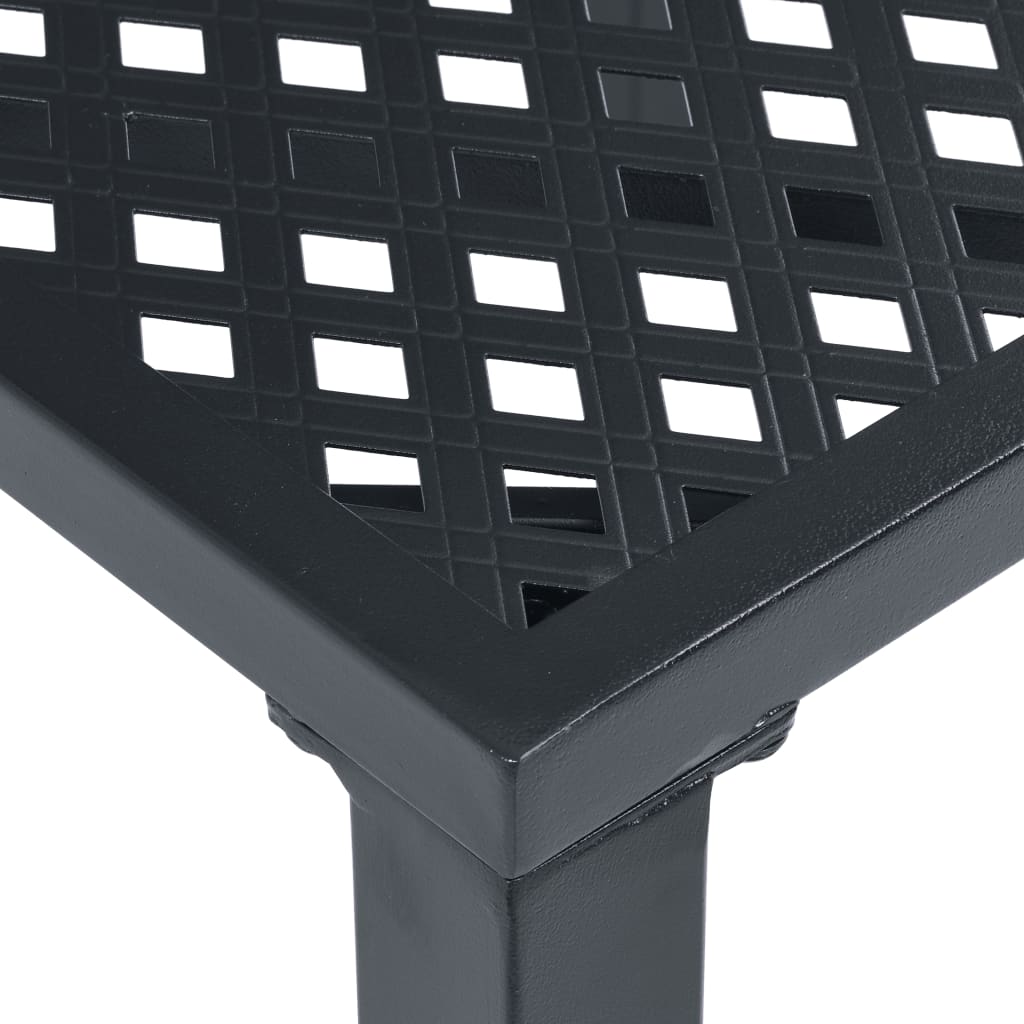 vidaXL Utestoler 4 stk nettingdesign stål svart