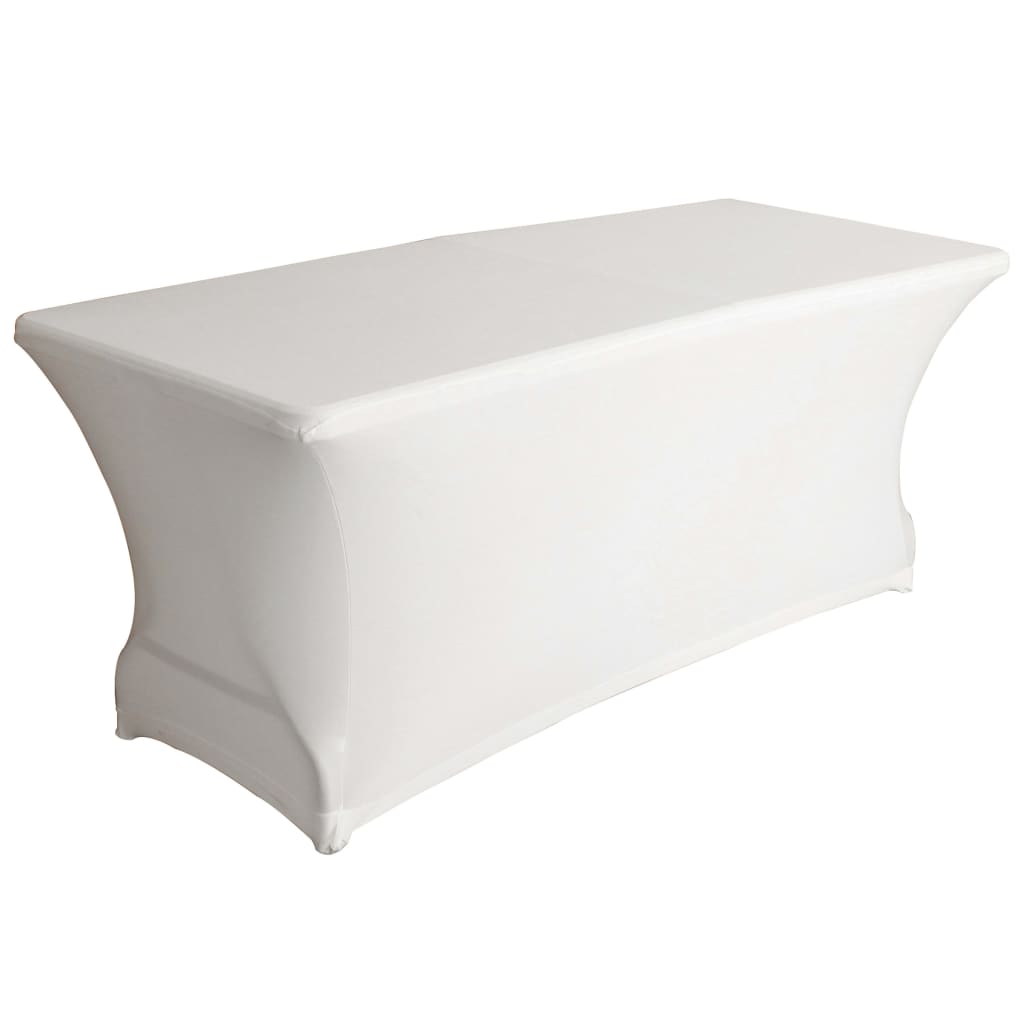 Perel Rektangulært bordtrekk elastisk hvit