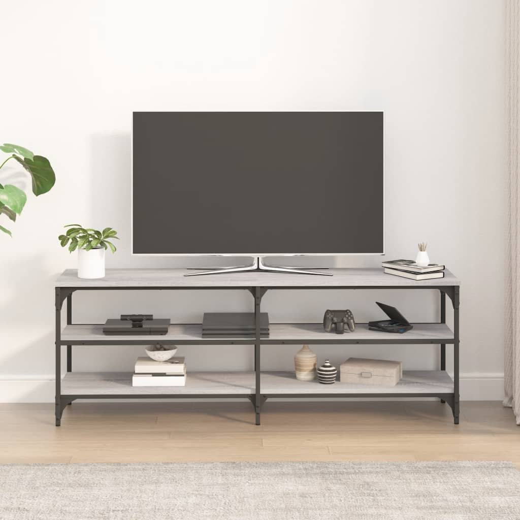 vidaXL TV-benk grå sonoma 140x30x50 cm konstruert tre