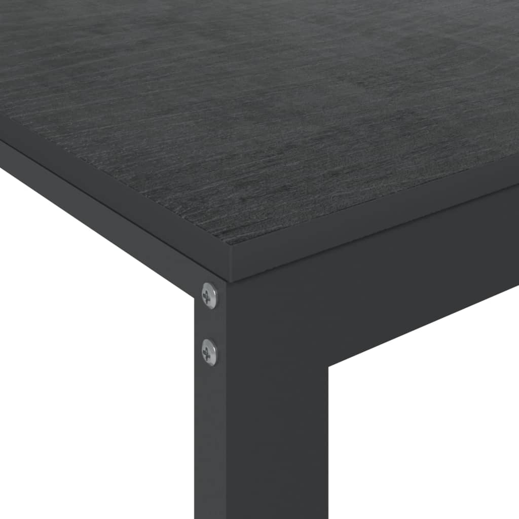 vidaXL Databord svart 110x60x73 cm sponplate