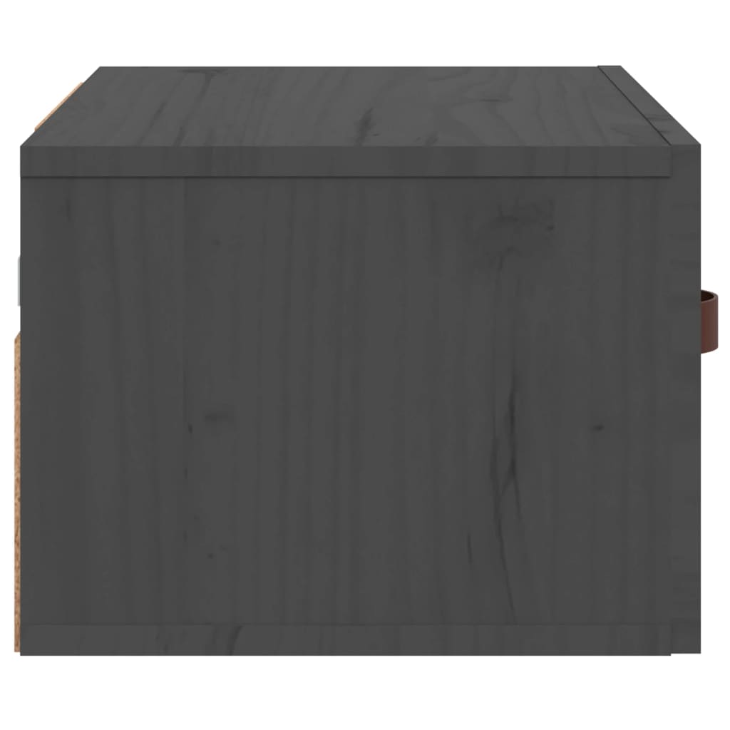 vidaXL Veggmontert nattbord grå 40x29,5x22 cm