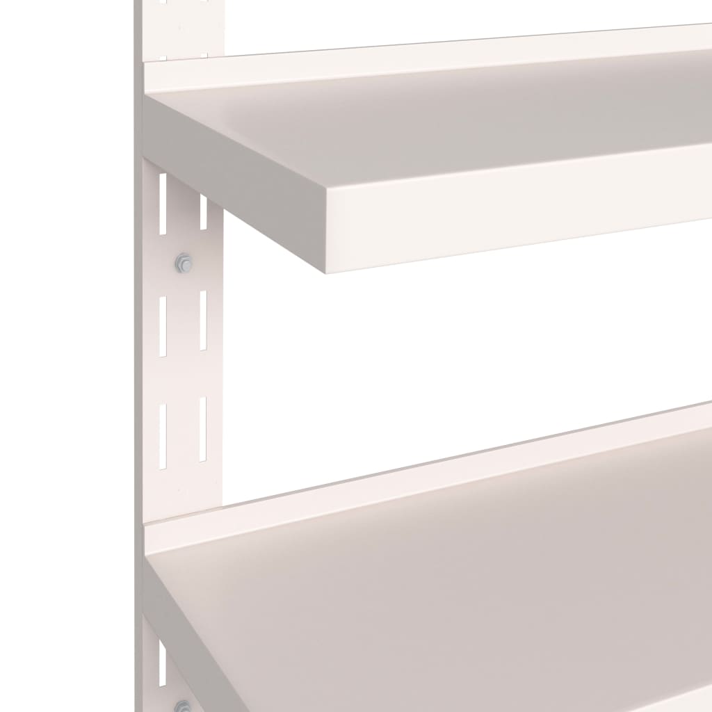 vidaXL Flytende vegghyller 2 nivåer 2 stk rustfritt stål 240x30 cm
