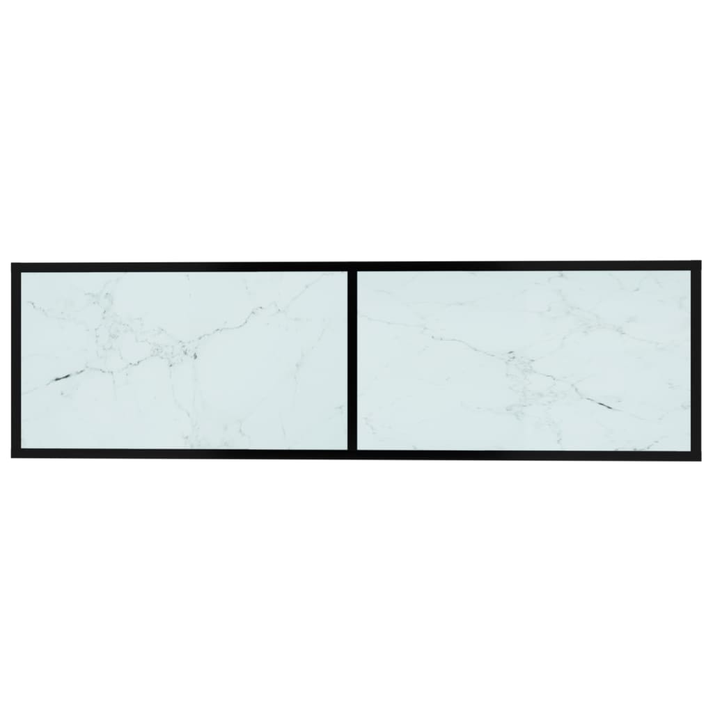 vidaXL TV-benk hvit marmor 140x40x40,5 cm herdet glass