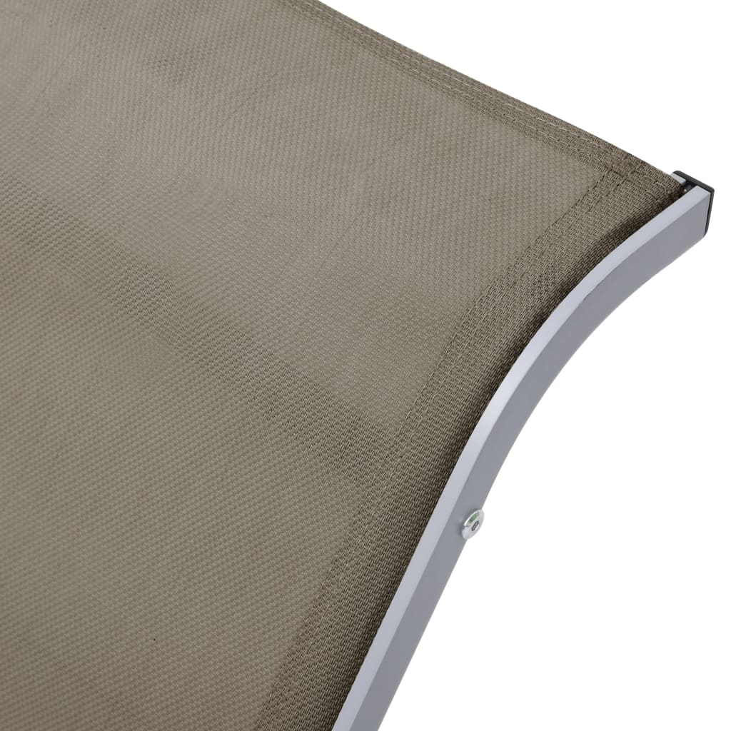 vidaXL Solseng tekstil og aluminium gråbrun