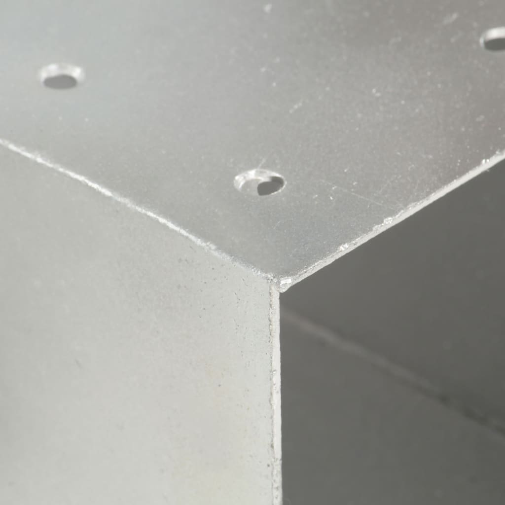 vidaXL Stolpesko X-form galvanisert metall 101x101 mm