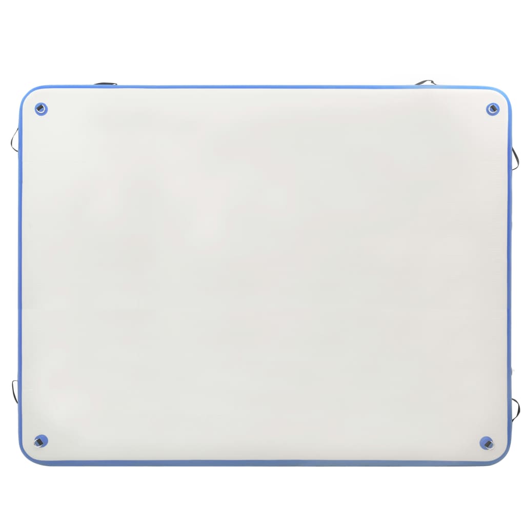 vidaXL Oppblåsbar badeplattform blå og hvit 300x300x15 cm