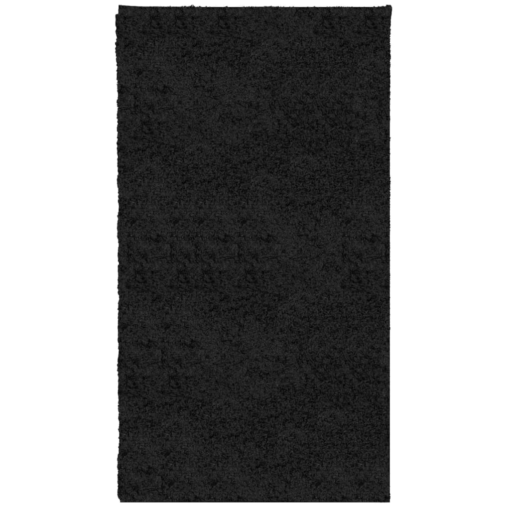 vidaXL Tykt teppe PAMPLONA høy luv moderne svart 60x110 cm