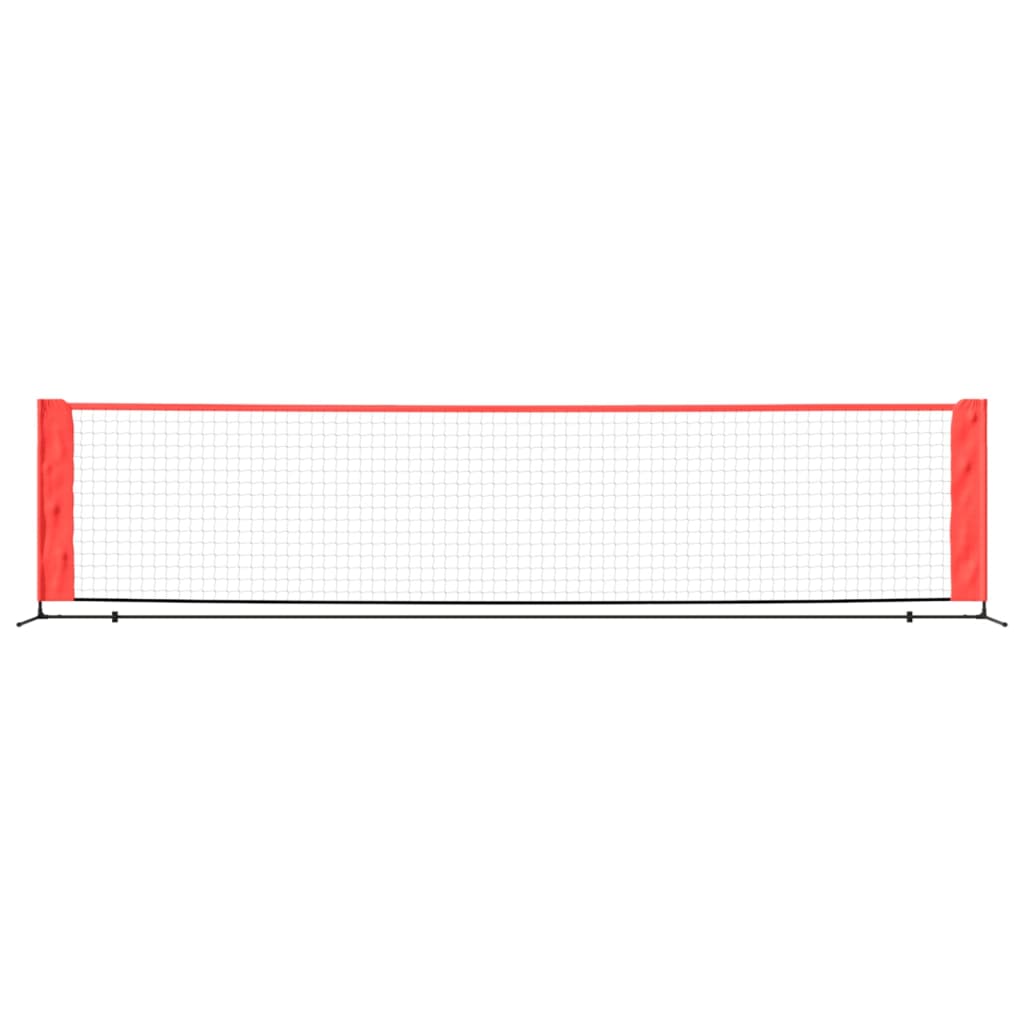 vidaXL Tennisnett svart og rød 400x100x87 cm polyester
