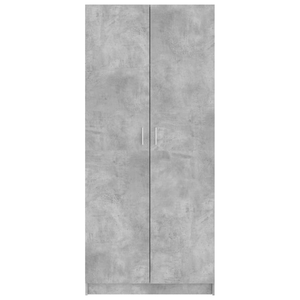 vidaXL Garderobe betonggrå 80x52x180 cm sponplate