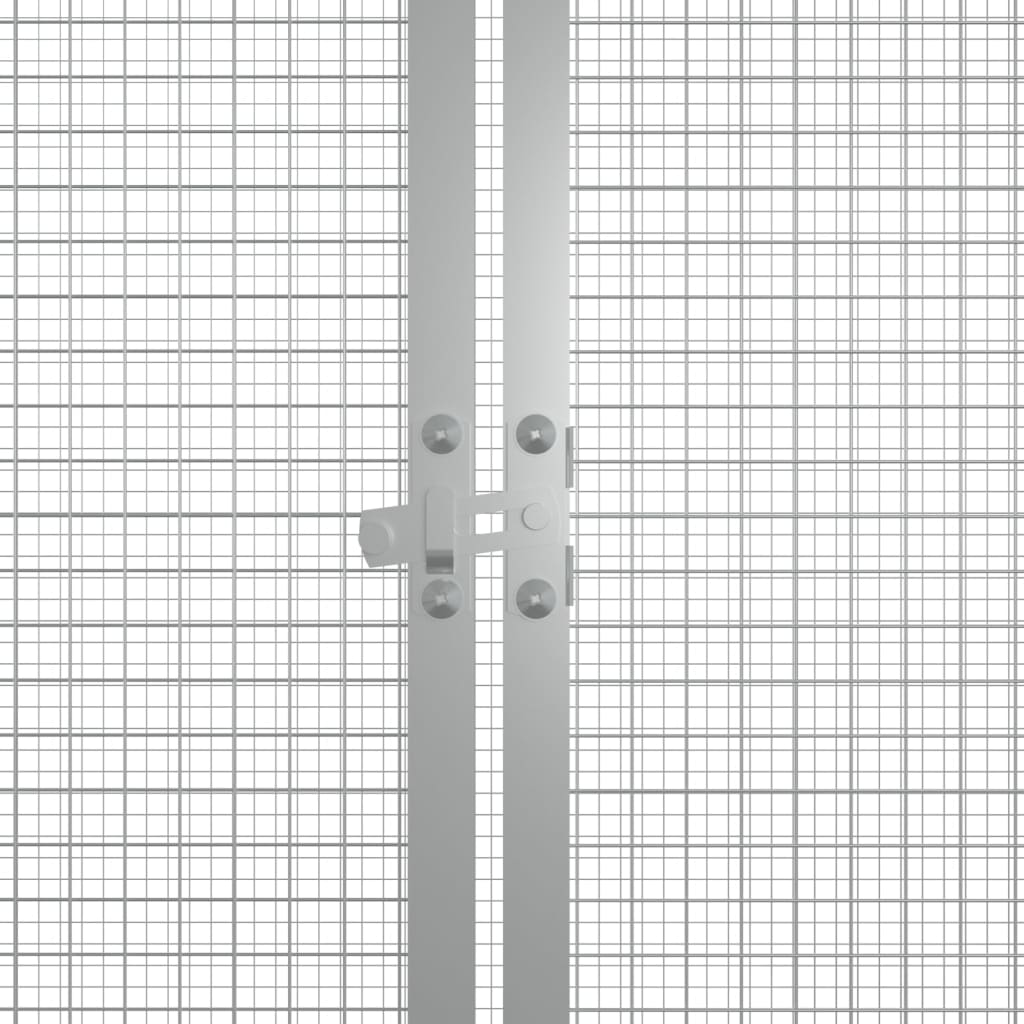 vidaXL Kyllingbur grå 200x91x100 cm galvanisert stål