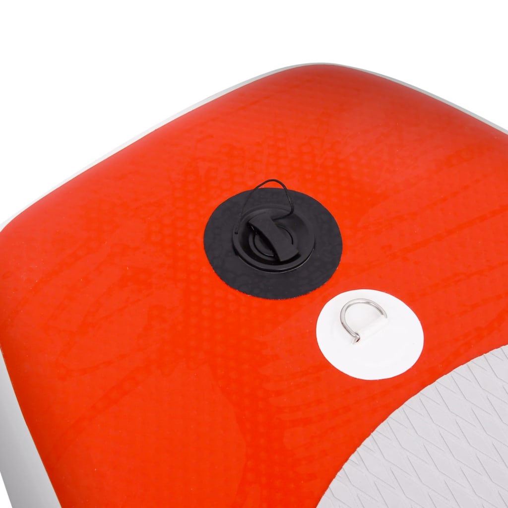 vidaXL Oppblåsbart padlebrettsett rød 360x81x10 cm