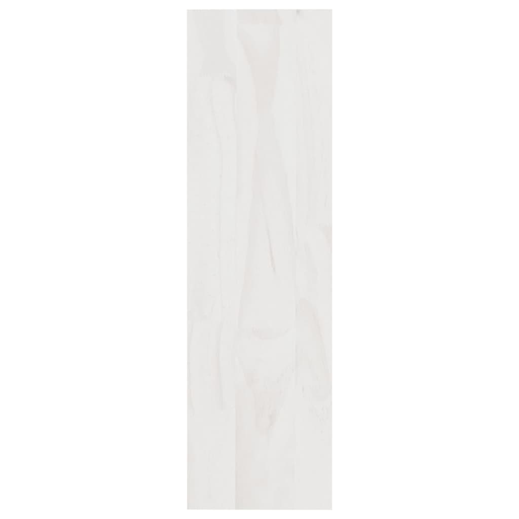 vidaXL Bokhylle/romdeler hvit 100x30x103 cm heltre furu