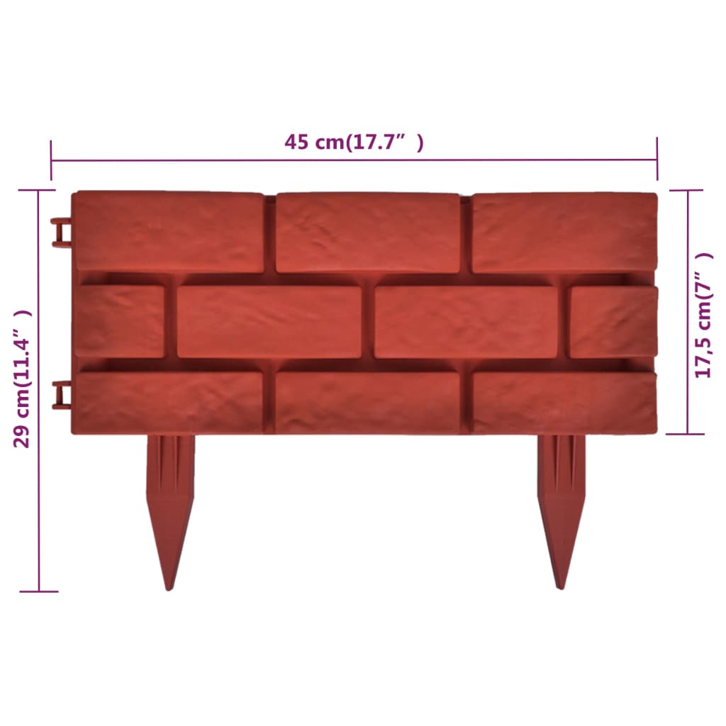 Plenkant med mursteindesign 11 stk