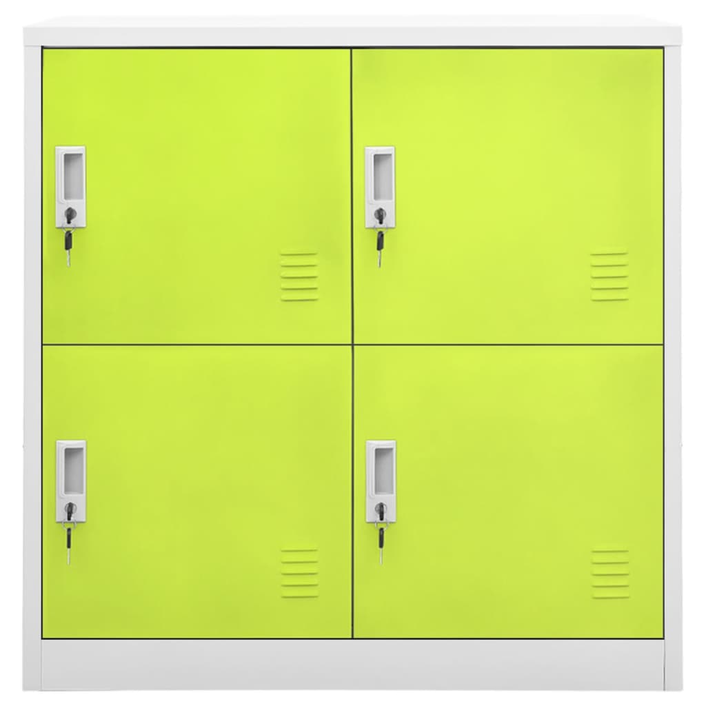 vidaXL Oppbevaringsskap lysegrå og grønn 90x45x92,5 cm stål
