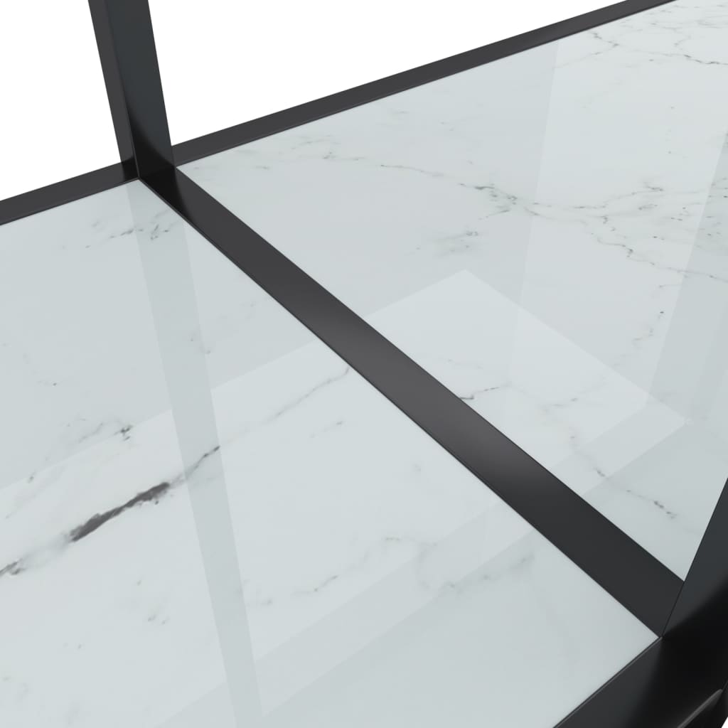 vidaXL Konsollbord hvit 180x35x75,5 cm herdet glass