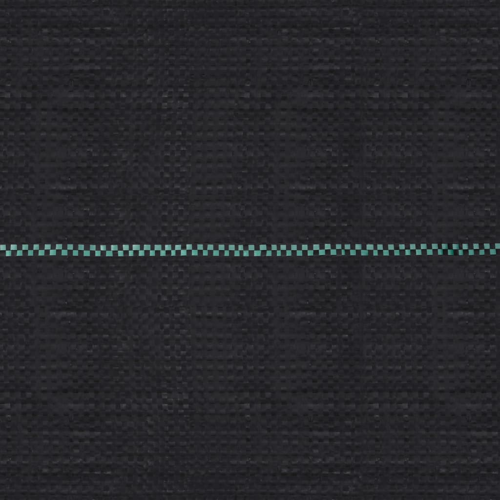 vidaXL Kontrollmatte for ugress svart 2x25 m PP