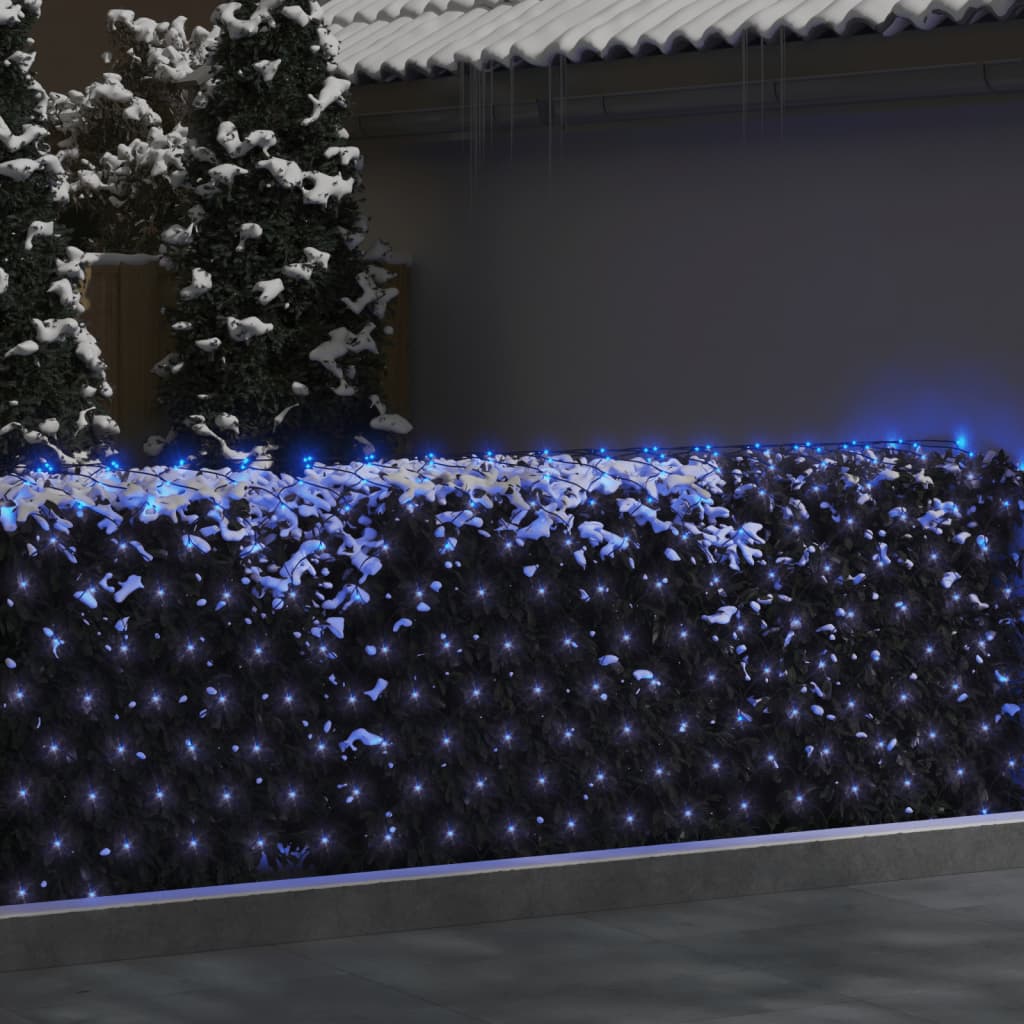 vidaXL Julenettlys blå 3x3 m 306 lysdioder innendørs og utendørs