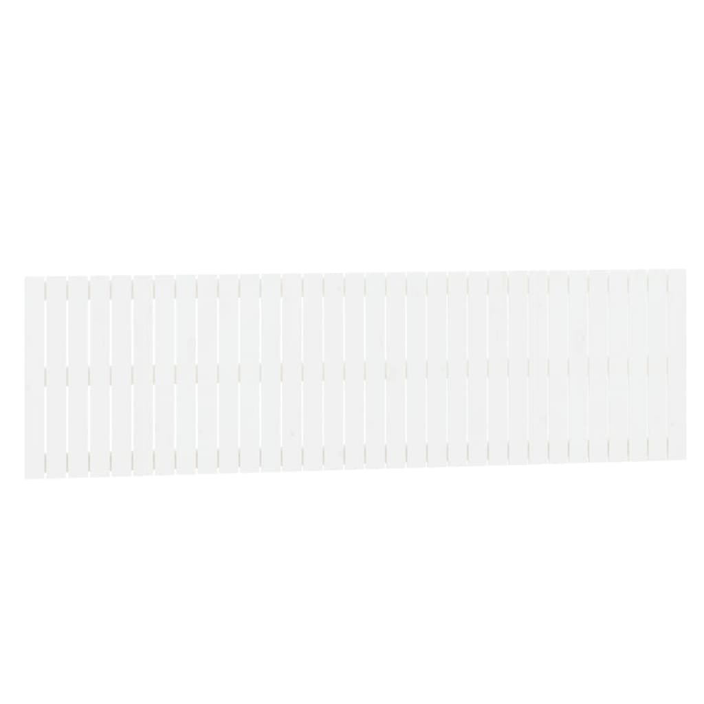 vidaXL Veggmontert sengegavl hvit 204x3x60 cm heltre furu