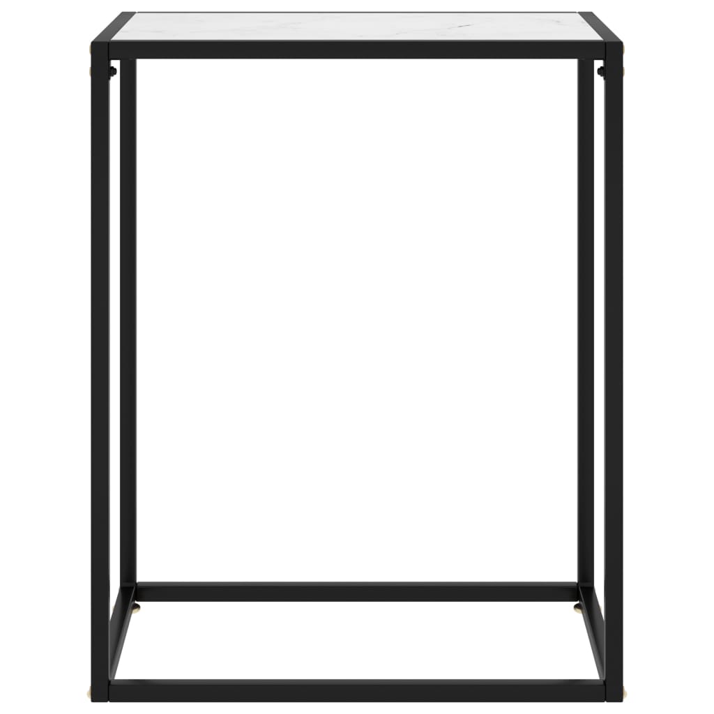 vidaXL Konsollbord hvit 60x35x75 cm herdet glass