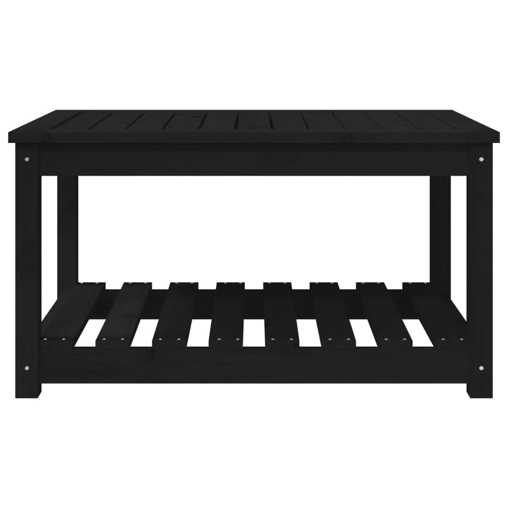vidaXL Hagebord svart 82,5x50,5x45 cm heltre furu