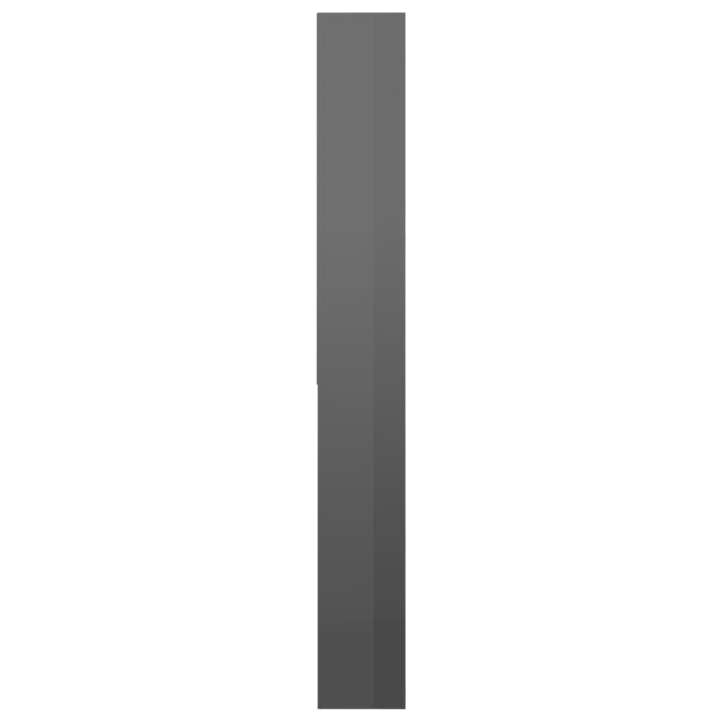 vidaXL Vaskemaskinskap høyglans grå 64x24x190 cm