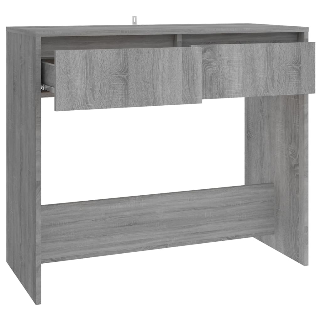 vidaXL Konsollbord grå sonoma eik 89x41x76,5 cm stål