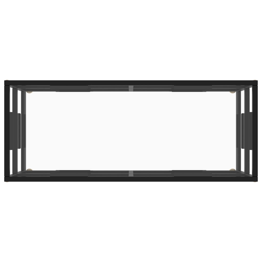 vidaXL TV-benk svart med herdet glass 100x40x40 cm