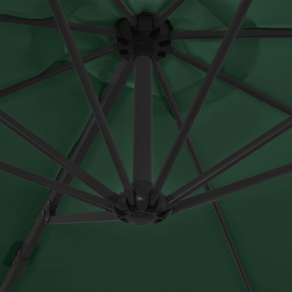 vidaXL Hengeparasoll med stålstang 300 cm grønn