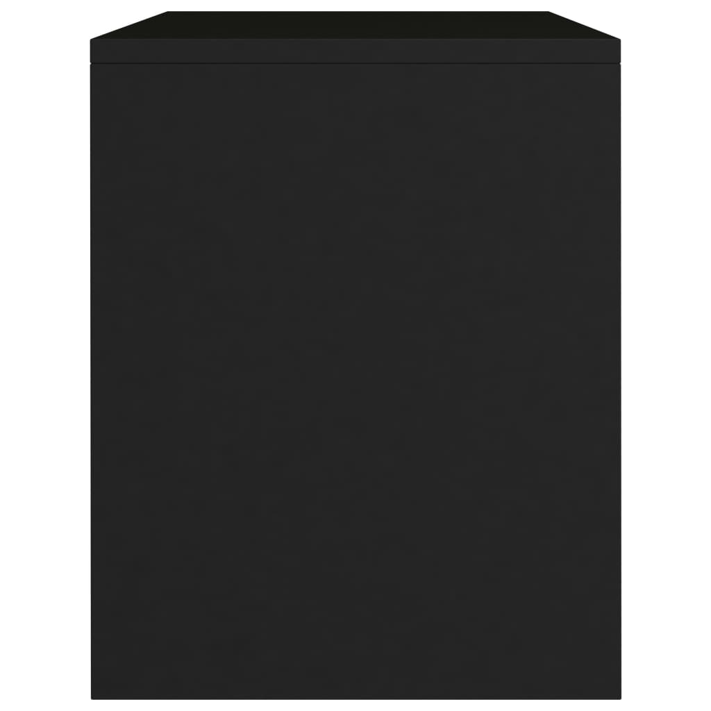 vidaXL Nattbord svart 40x30x40 cm sponplate