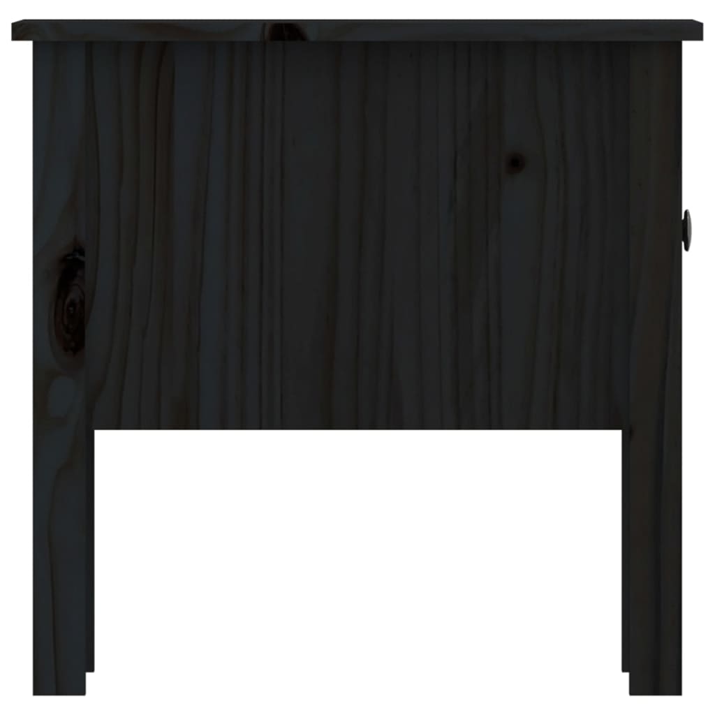 vidaXL Sidebord svart 50x50x49 cm heltre furu