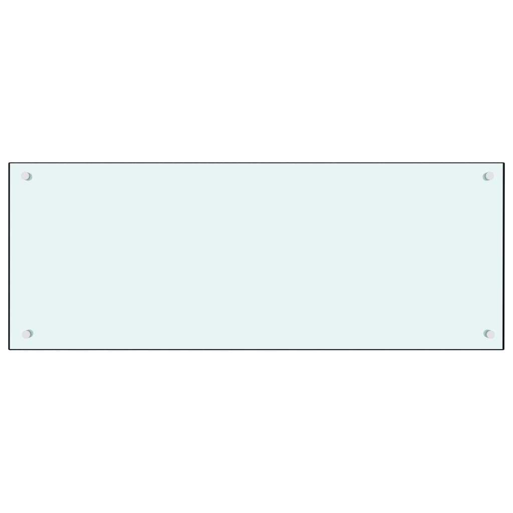 vidaXL Kjøkkenplate hvit 100x40 cm herdet glass