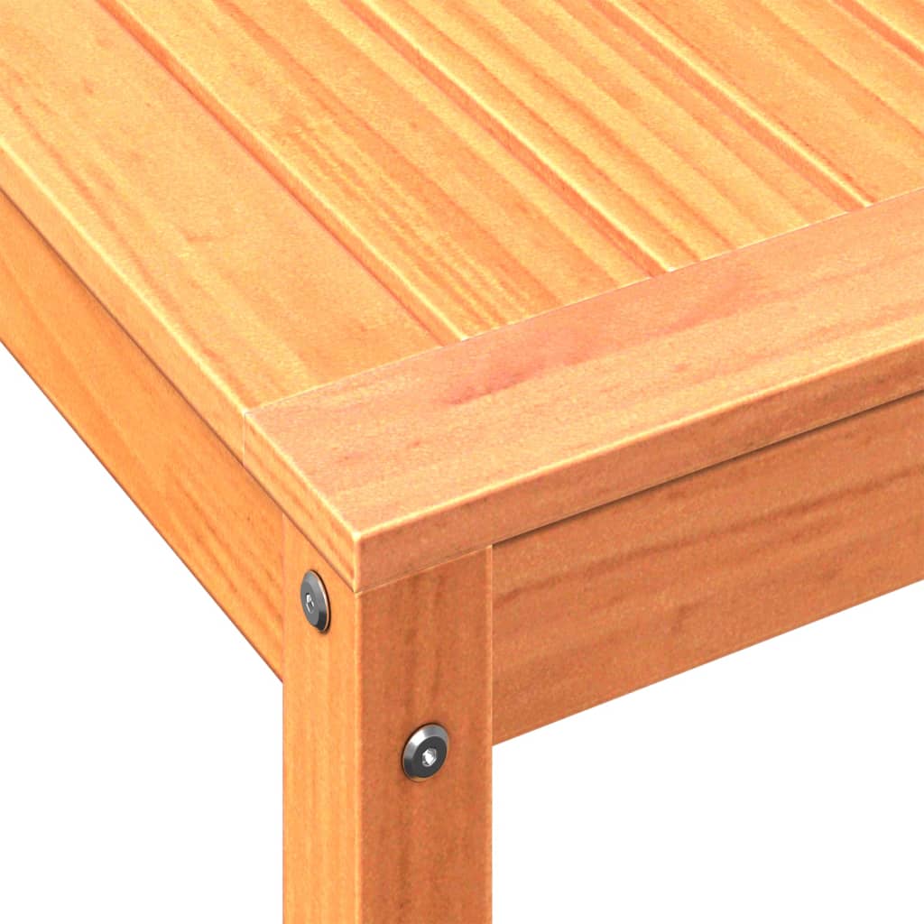 vidaXL Pottebord med hylle voksbrun 108x35x75 cm heltre furu