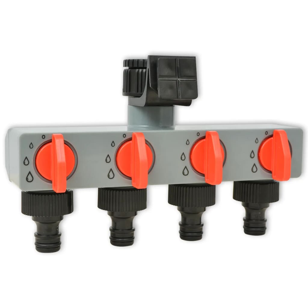 vidaXL Digital vanningstimer med 4 stasjoner og fuktighetssensor 3V
