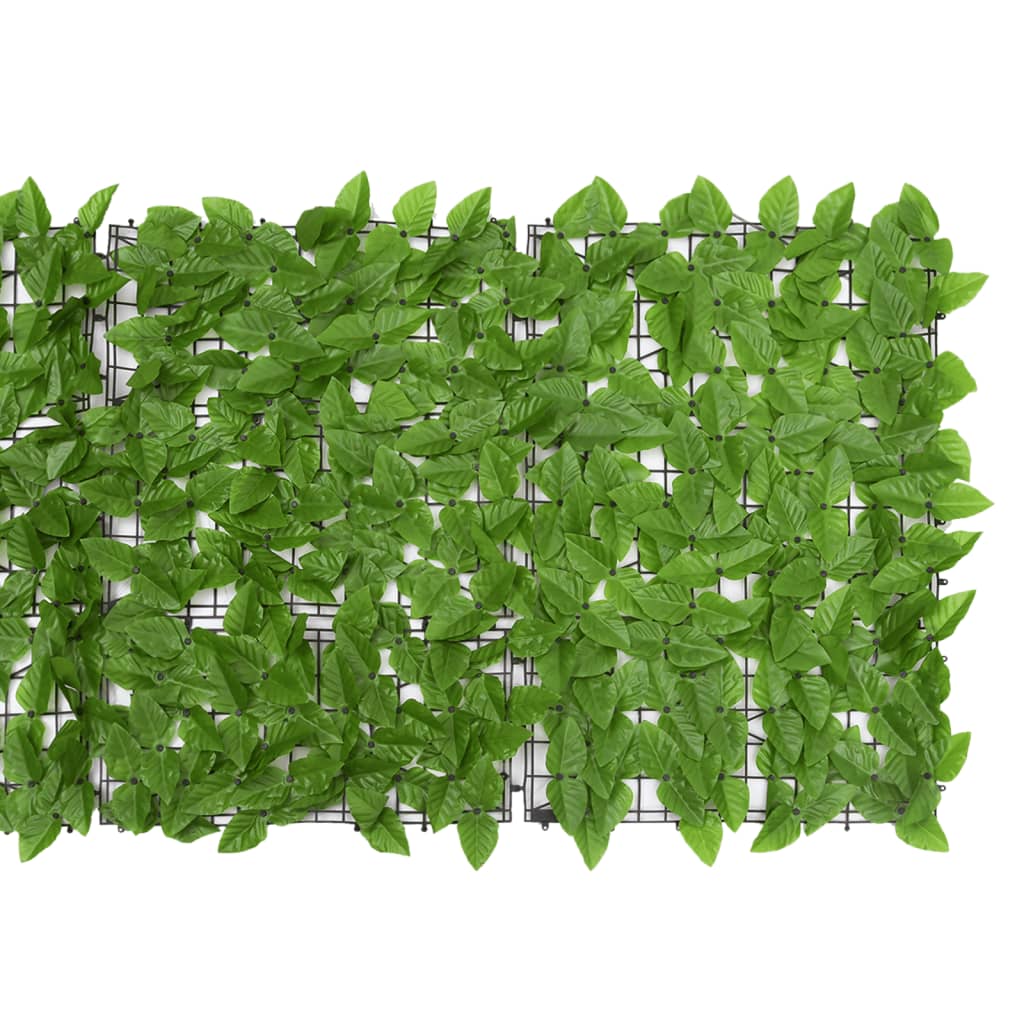 vidaXL Balkongskjerm med grønne blader 300x75 cm